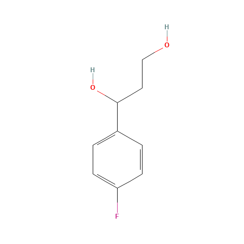 1-(4-fluorophenyl)propane-1,3-diol (CAS: 213201-62-8) - Chemical Structure and Molecular Formula 