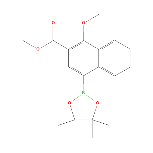methyl 1-methoxy-4-(4,4,5,5-tetramethyl-1,3,2-dioxaborolan-2-yl)naphthalene-2-carboxylate (CAS: 1350968-90-9) - Related Chemical Product
