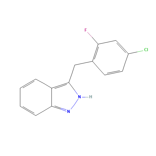 3-[(4-chloro-2-fluorophenyl)methyl]-2H-indazole (CAS: 1402892-63-0) - Related Chemical Product