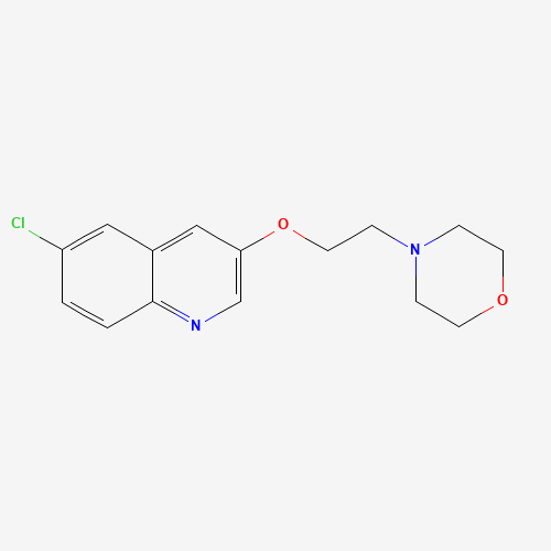4-[2-(6-chloroquinolin-3-yl)oxyethyl]morpholine (CAS: 1314390-61-8) - Chemical Structure and Molecular Formula 