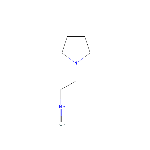1-(2-isocyanoethyl)pyrrolidine (CAS: 2920-10-7) - Chemical Structure and Molecular Formula 