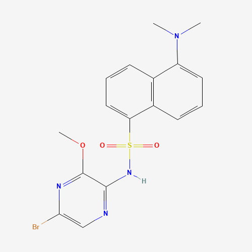 N-(5-bromo-3-methoxypyrazin-2-yl)-5-(dimethylamino)naphthalene-1-sulfonamide (CAS: 173253-41-3) - Chemical Structure and Molecular Formula 