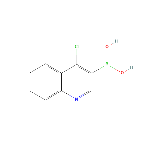 (4-chloroquinolin-3-yl)boronic acid (CAS: 745784-09-2) - Chemical Structure and Molecular Formula 
