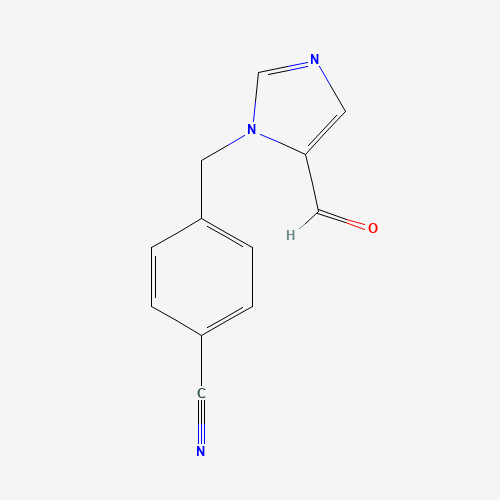 4-[(5-formylimidazol-1-yl)methyl]benzonitrile (CAS: 183500-37-0) - Chemical Structure and Molecular Formula 