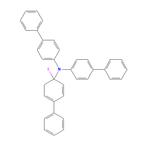 N-(1-iodo-4-phenylcyclohexa-2,4-dien-1-yl)-4-phenyl-N-(4-phenylphenyl)aniline (CAS: 1002762-57-3) - Related Chemical Product