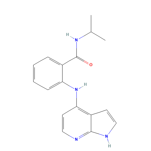 N-propan-2-yl-2-(1H-pyrrolo[2,3-b]pyridin-4-ylamino)benzamide (CAS: 1265225-90-8) - Chemical Structure and Molecular Formula 