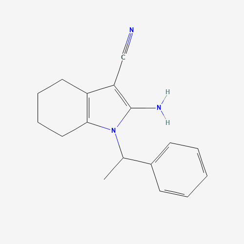 2-amino-1-(1-phenylethyl)-4,5,6,7-tetrahydroindole-3-carbonitrile (CAS: 104915-39-1) - Related Chemical Product