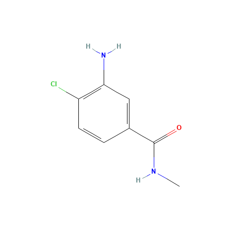 3-amino-4-chloro-N-methylbenzamide (CAS: 51920-00-4) - Chemical Structure and Molecular Formula 