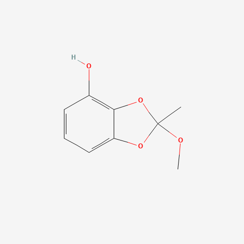 2-methoxy-2-methyl-1,3-benzodioxol-4-ol (CAS: 27648-85-7) - Chemical Structure and Molecular Formula 