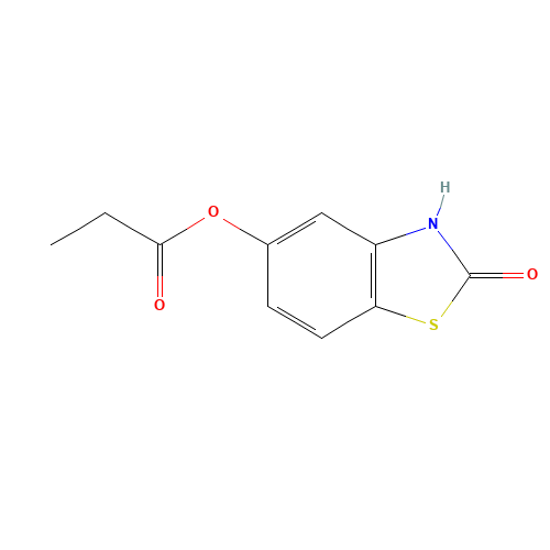 (2-oxo-3H-1,3-benzothiazol-5-yl) propanoate (CAS: 115045-86-8) - Chemical Structure and Molecular Formula 