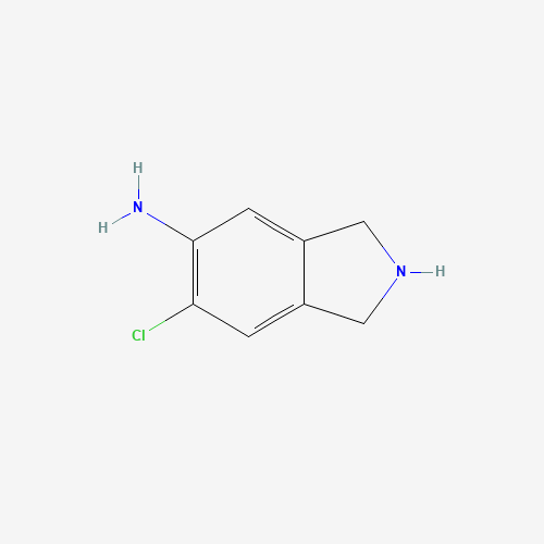6-chloro-2,3-dihydro-1H-isoindol-5-amine (CAS: 905273-33-8) - Chemical Structure and Molecular Formula 