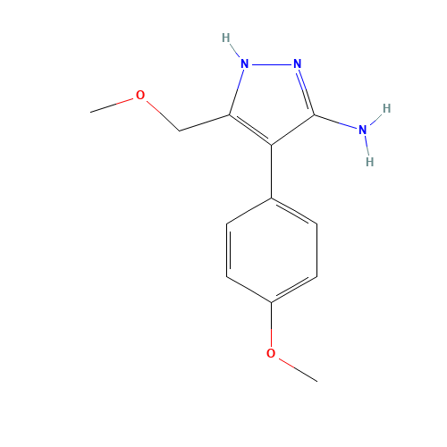5-(methoxymethyl)-4-(4-methoxyphenyl)-1H-pyrazol-3-amine (CAS: 895010-30-7) - Related Chemical Product