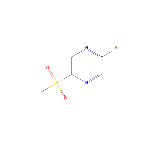 2-bromo-5-methylsulfonylpyrazine (CAS: 1177421-54-3) - Chemical Structure and Molecular Formula 
