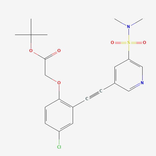 tert-butyl 2-[4-chloro-2-[2-[5-(dimethylsulfamoyl)pyridin-3-yl]ethynyl]phenoxy]acetate (CAS: 1240289-11-5) - Related Chemical Product