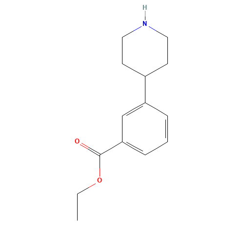ethyl 3-piperidin-4-ylbenzoate (CAS: 794500-83-7) - Chemical Structure and Molecular Formula 