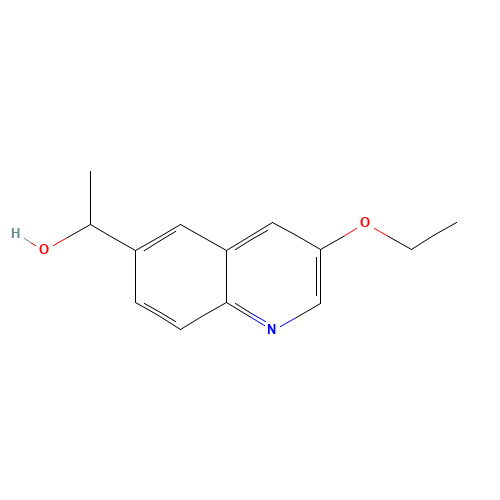 1-(3-ethoxyquinolin-6-yl)ethanol (CAS: 1355583-58-2) - Chemical Structure and Molecular Formula 