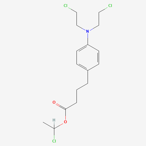 1-chloroethyl 4-[4-[bis(2-chloroethyl)amino]phenyl]butanoate (CAS: 1620191-18-5) - Chemical Structure and Molecular Formula 