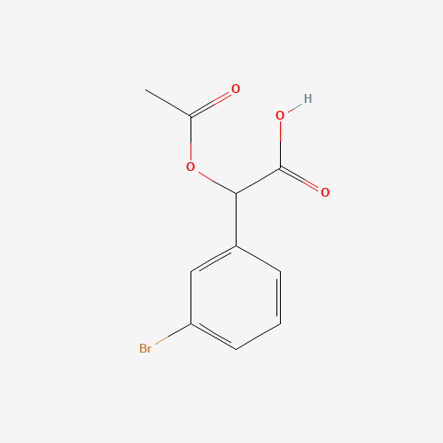 2-acetyloxy-2-(3-bromophenyl)acetic acid (CAS: 1418267-50-1) - Chemical Structure and Molecular Formula 