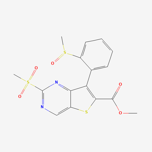 methyl 7-(2-methylsulfinylphenyl)-2-methylsulfonylthieno[3,2-d]pyrimidine-6-carboxylate (CAS: 1462950-21-5) - Related Chemical Product