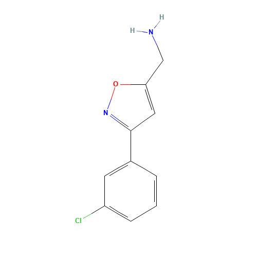 [3-(3-chlorophenyl)-1,2-oxazol-5-yl]methanamine (CAS: 885273-50-7) - Chemical Structure and Molecular Formula 