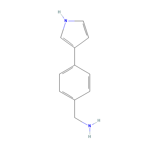 [4-(1H-pyrrol-3-yl)phenyl]methanamine (CAS: 1448189-35-2) - Chemical Structure and Molecular Formula 