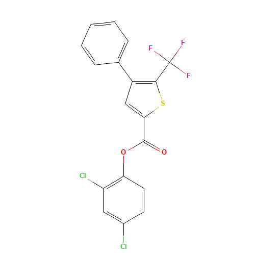 (2,4-dichlorophenyl) 4-phenyl-5-(trifluoromethyl)thiophene-2-carboxylate (CAS: 256348-21-7) - Related Chemical Product