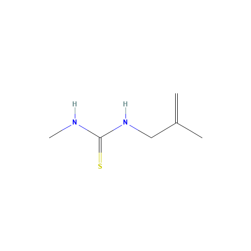 1-methyl-3-(2-methylprop-2-enyl)thiourea (CAS: 21018-38-2) - Chemical Structure and Molecular Formula 