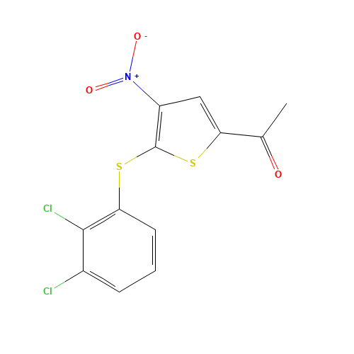 1-[5-(2,3-dichlorophenyl)sulfanyl-4-nitrothiophen-2-yl]ethanone (CAS: 882257-11-6) - Related Chemical Product