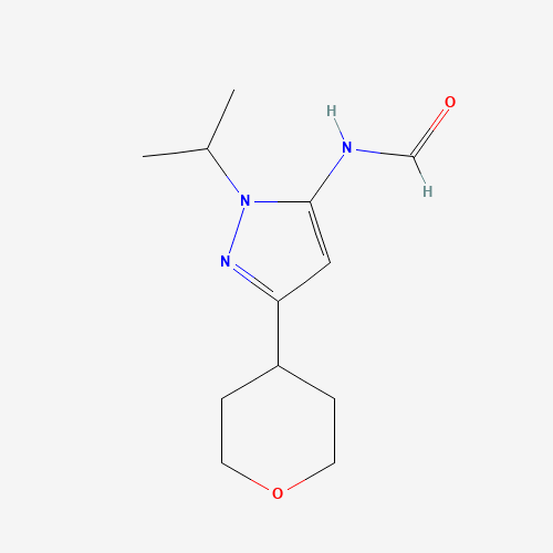 N-[5-(oxan-4-yl)-2-propan-2-ylpyrazol-3-yl]formamide (CAS: 1462952-17-5) - Related Chemical Product