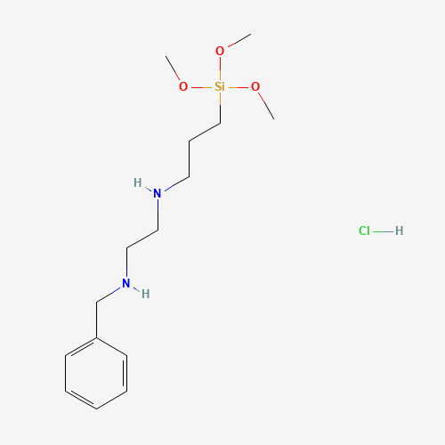 N'-benzyl-N-(3-trimethoxysilylpropyl)ethane-1,2-diamine;hydrochloride (CAS: 42965-91-3) - Chemical Structure and Molecular Formula 