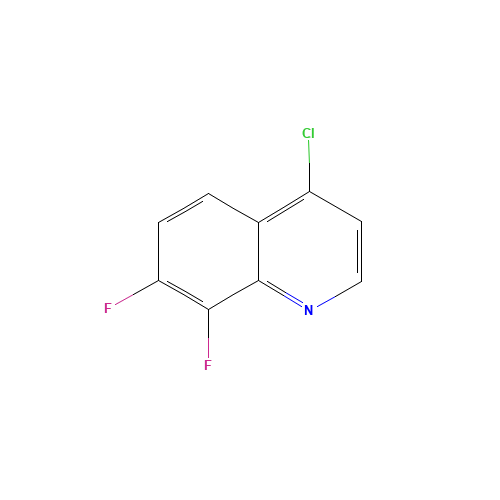 4-chloro-7,8-difluoroquinoline (CAS: 1189105-64-3) - Chemical Structure and Molecular Formula 