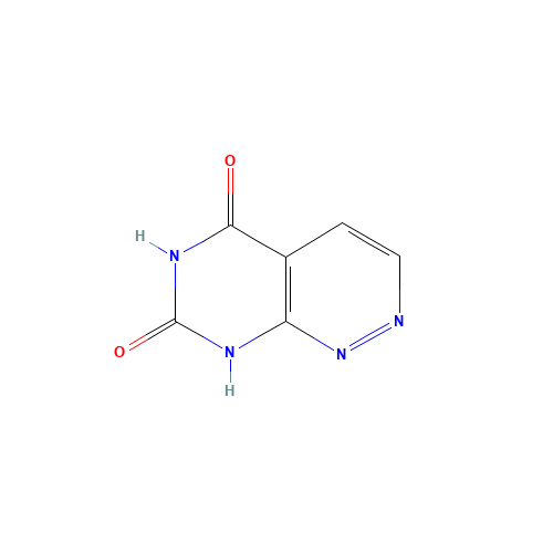 8H-pyrimido[4,5-c]pyridazine-5,7-dione (CAS: 20886-77-5) - Chemical Structure and Molecular Formula 