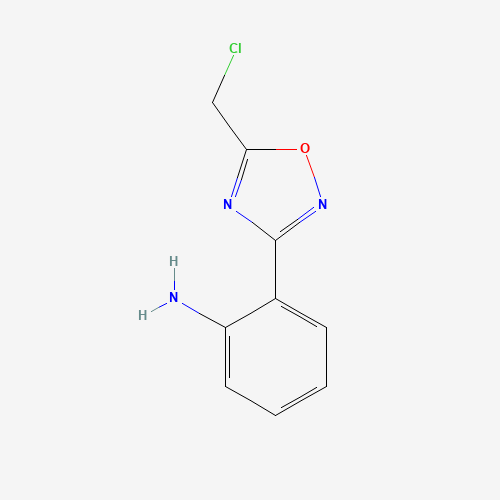 2-[5-(chloromethyl)-1,2,4-oxadiazol-3-yl]aniline (CAS: 886365-74-8) - Chemical Structure and Molecular Formula 