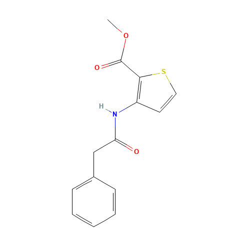 methyl 3-[(2-phenylacetyl)amino]thiophene-2-carboxylate (CAS: 544433-40-1) - Chemical Structure and Molecular Formula 