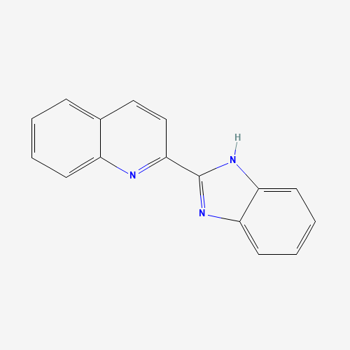 2-(1H-benzimidazol-2-yl)quinoline (CAS: 14044-48-5) - Chemical Structure and Molecular Formula 