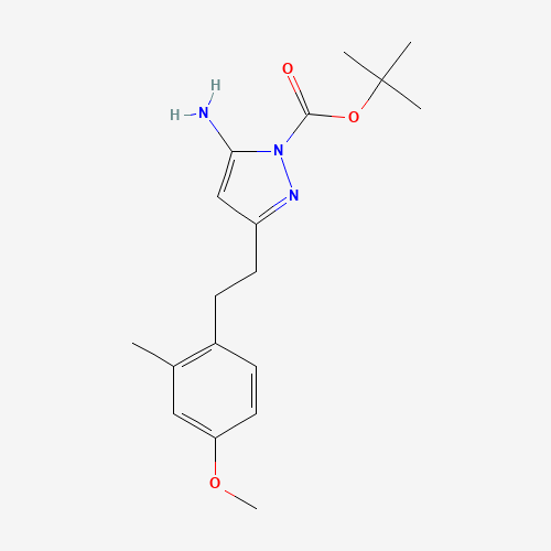 tert-butyl 5-amino-3-[2-(4-methoxy-2-methylphenyl)ethyl]pyrazole-1-carboxylate (CAS: 1035270-99-5) - Related Chemical Product