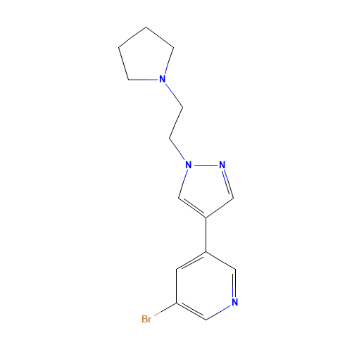 3-bromo-5-[1-(2-pyrrolidin-1-ylethyl)pyrazol-4-yl]pyridine (CAS: 1323919-60-3) - Related Chemical Product