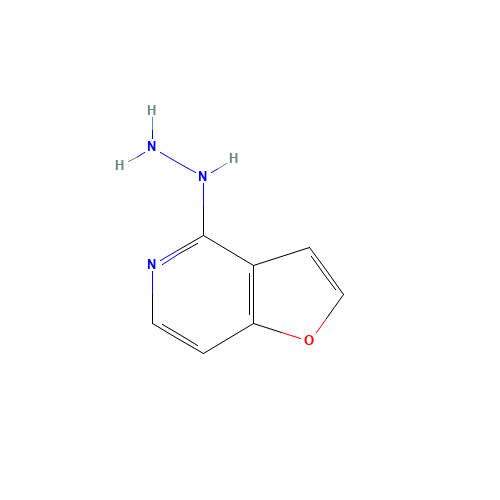 furo[3,2-c]pyridin-4-ylhydrazine (CAS: 33007-16-8) - Chemical Structure and Molecular Formula 