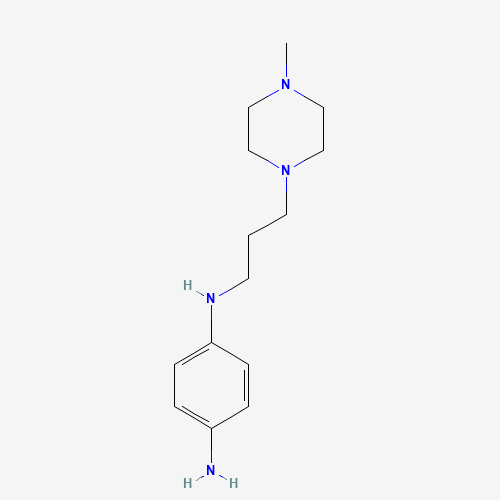 4-N-[3-(4-methylpiperazin-1-yl)propyl]benzene-1,4-diamine (CAS: 503629-25-2) - Chemical Structure and Molecular Formula 