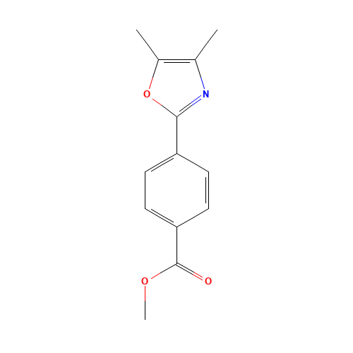 methyl 4-(4,5-dimethyl-1,3-oxazol-2-yl)benzoate (CAS: 1248542-30-4) - Chemical Structure and Molecular Formula 