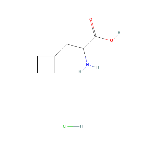 2-amino-3-cyclobutylpropanoic acid;hydrochloride (CAS: 681128-35-8) - Chemical Structure and Molecular Formula 