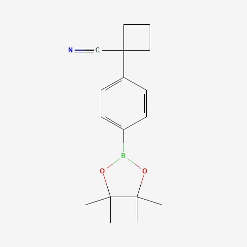 1-[4-(4,4,5,5-tetramethyl-1,3,2-dioxaborolan-2-yl)phenyl]cyclobutane-1-carbonitrile (CAS: 1245831-55-3) - Related Chemical Product