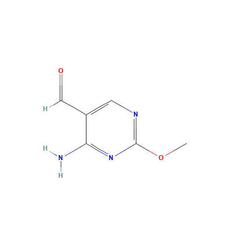 4-amino-2-methoxypyrimidine-5-carbaldehyde (CAS: 26664-09-5) - Chemical Structure and Molecular Formula 