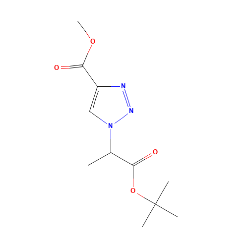 methyl 1-[1-[(2-methylpropan-2-yl)oxy]-1-oxopropan-2-yl]triazole-4-carboxylate (CAS: 1190392-91-6) - Chemical Structure and Molecular Formula 