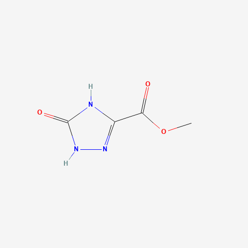 methyl 5-oxo-1,2-dihydro-1,2,4-triazole-3-carboxylate (CAS: 57281-13-7) - Chemical Structure and Molecular Formula 