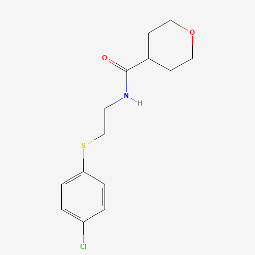 N-[2-(4-chlorophenyl)sulfanylethyl]oxane-4-carboxamide (CAS: 1240651-71-1) - Related Chemical Product