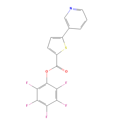 (2,3,4,5,6-pentafluorophenyl) 5-pyridin-3-ylthiophene-2-carboxylate (CAS: 941716-94-5) - Chemical Structure and Molecular Formula 