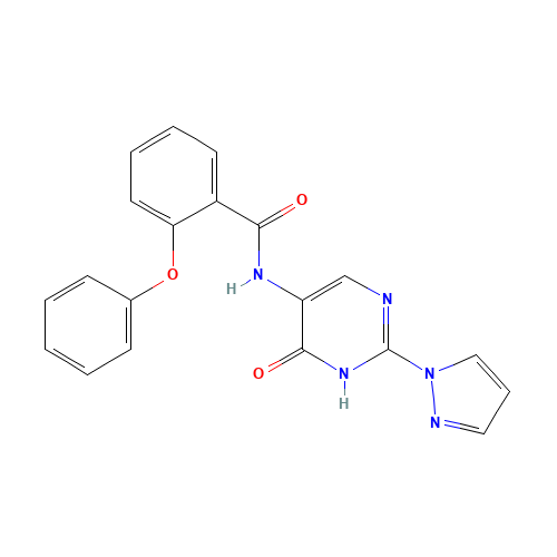 N-(6-oxo-2-pyrazol-1-yl-1H-pyrimidin-5-yl)-2-phenoxybenzamide (CAS: 1343458-02-5) - Related Chemical Product