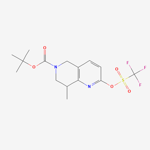 tert-butyl 8-methyl-2-(trifluoromethylsulfonyloxy)-7,8-dihydro-5H-1,6-naphthyridine-6-carboxylate (CAS: 1401034-51-2) - Related Chemical Product