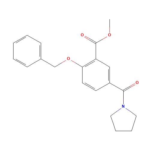 methyl 2-phenylmethoxy-5-(pyrrolidine-1-carbonyl)benzoate (CAS: 1285516-55-3) - Related Chemical Product